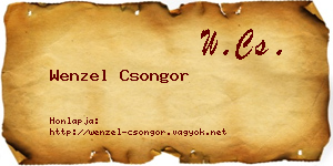 Wenzel Csongor névjegykártya